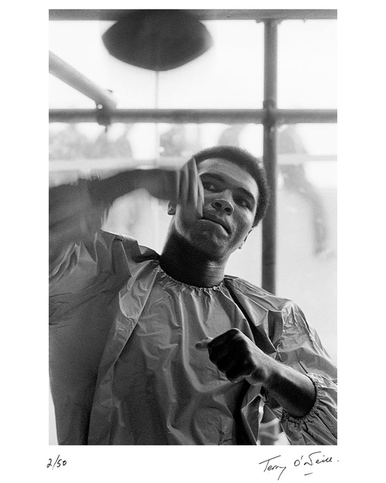 Muhammad Ali using the speedbag, 1972 — Limited Edition Print - Terry O'Neill