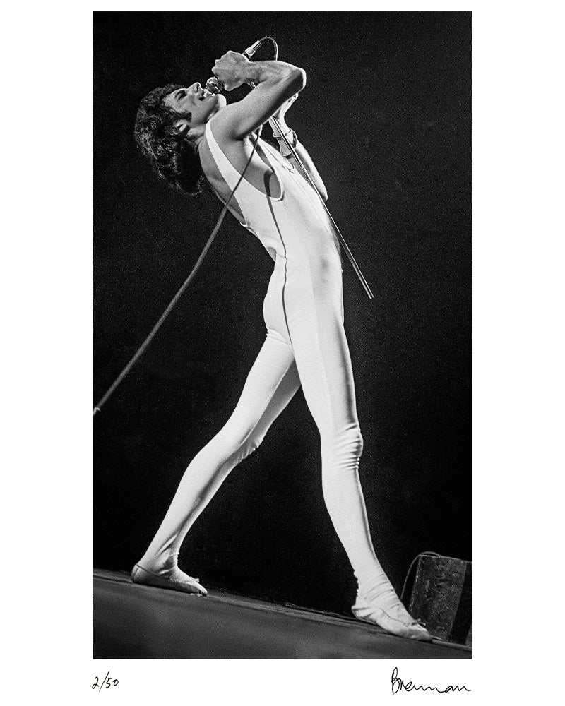 Freddie Mercury at Madison Square Garden, 1977 — Limited Edition Print - Michael Brennan