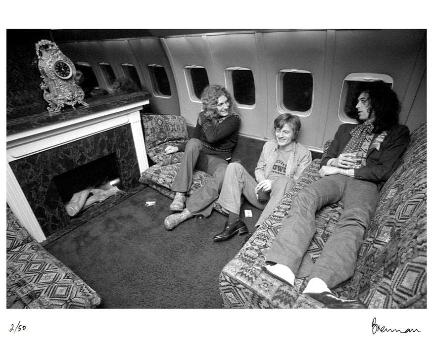 Led Zeppelin on the Starship, 1975 — Limited Edition Print - Michael Brennan