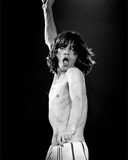 Mick Jagger on stage in Baton Rouge, 1975 – Limited Edition Print by Michael Brennan – Limited Edition Print.