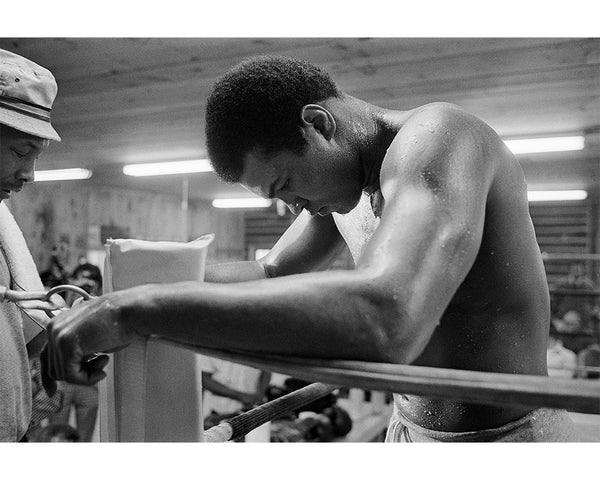 Muhammad Ali in the training camp ring, 1977 — Limited Edition Print - Michael Brennan