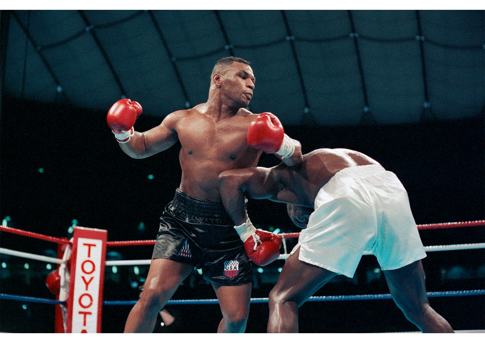 James "Buster" Douglas dodges Mike Tyson, 1990 — Open Edition Print - Michael Brennan