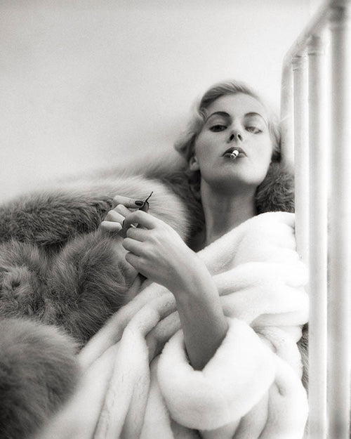 Anita Ekberg smoking a cigarette — Limited Edition Print - Milton H. Greene