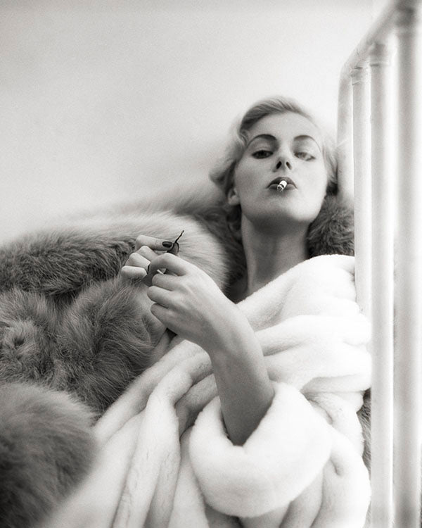 Anita Ekberg smoking a cigarette — Limited Edition Print - Milton H. Greene
