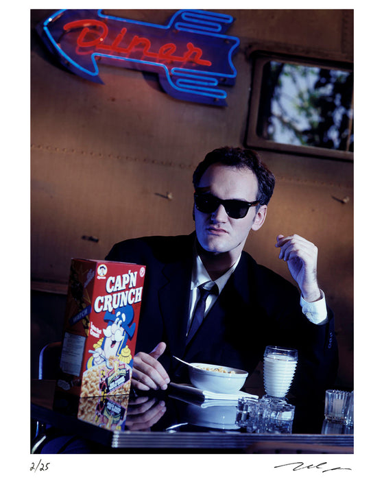Quentin Tarantino at the Hollywood Grill, 1995 — Limited Edition Print - Michael Grecco