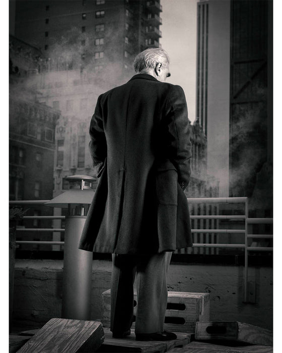 Martin Scorsese poses on the roof, 2006 — Limited Edition Print - Michael Grecco