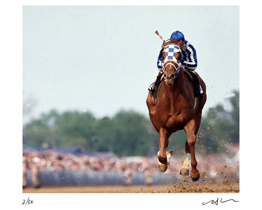 Ron Turcotte winning the Kentucky Derby, 1973 — Limited Edition Print - Neil Leifer