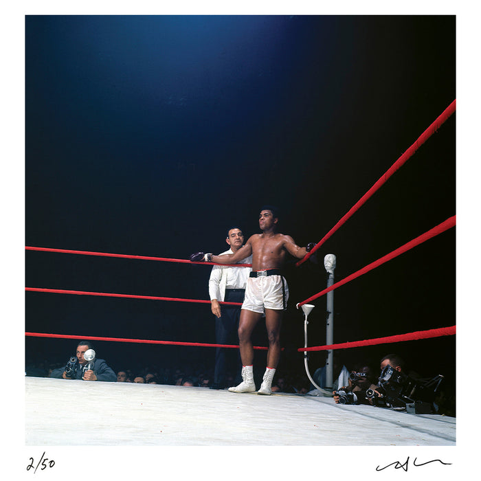 Muhammad Ali conferring with his trainer, 1966 — Limited Edition Print - Neil Leifer