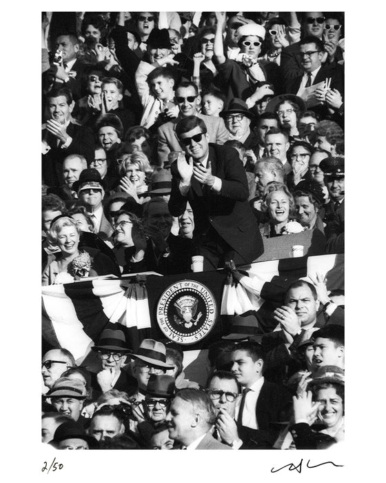 John F. Kennedy at an Army vs Navy game, 1962 — Limited Edition Print - Neil Leifer