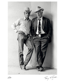 Paul Newman & Lee Marvin filming Pocket Money, 1972 - Limited Edition Signed Print by Terry O'Neill – Limited Edition Print.