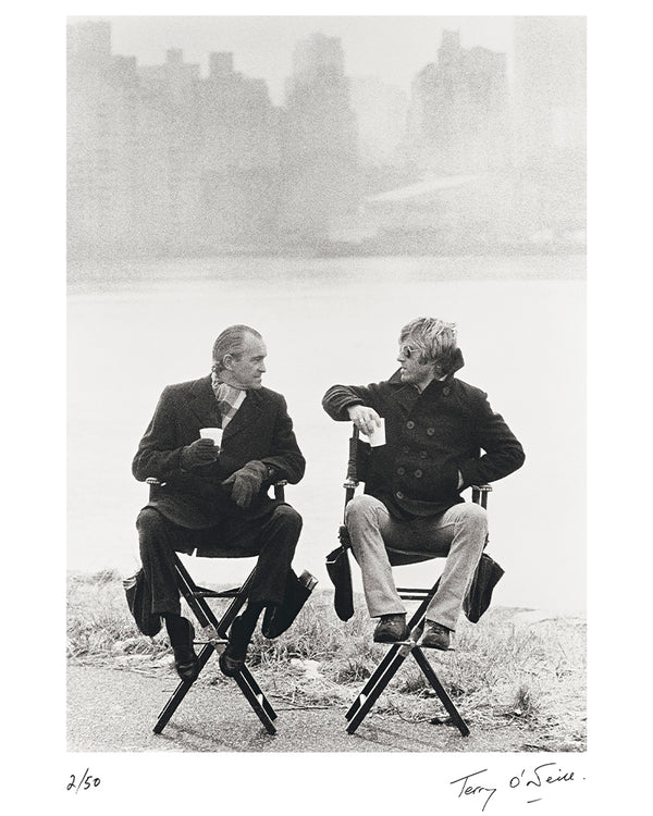 Robert Redford and Richard Helms on set, 1974 — Limited Edition Print - Terry O'Neill
