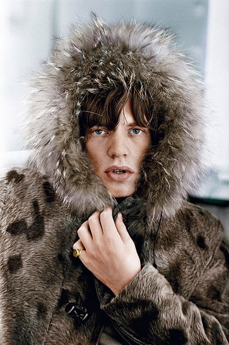 Mick Jagger wrapped in fur, 1964 — Limited Edition Print - Terry O'Neill