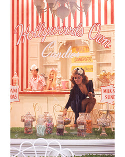 Raquel Welch in a sweet shop on the set in California, 1970 – Limited Edition Print