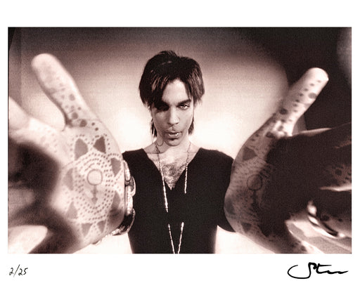 Prince reaching toward the camera, 1996 — Limited Edition Print - Steve Parke