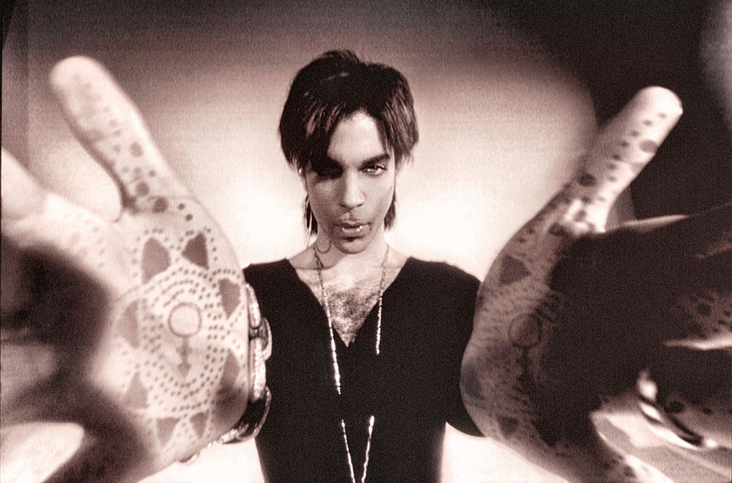 Prince reaching toward the camera, 1996 — Limited Edition Print - Steve Parke