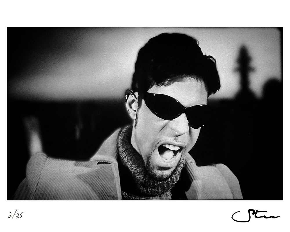 Prince wearing sunglasses, 1997 by Steve Parke – Limited Edition Print.