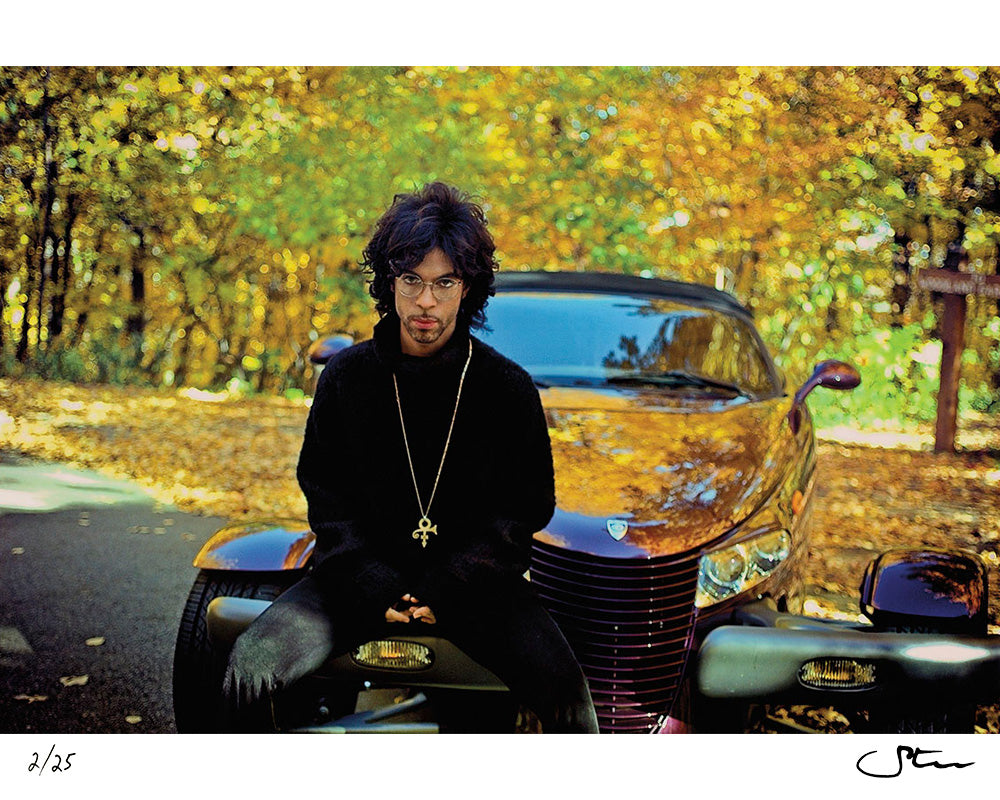 Prince with his Plymouth Prowler, 1999 by Steve Parke – Limited Edition Print.