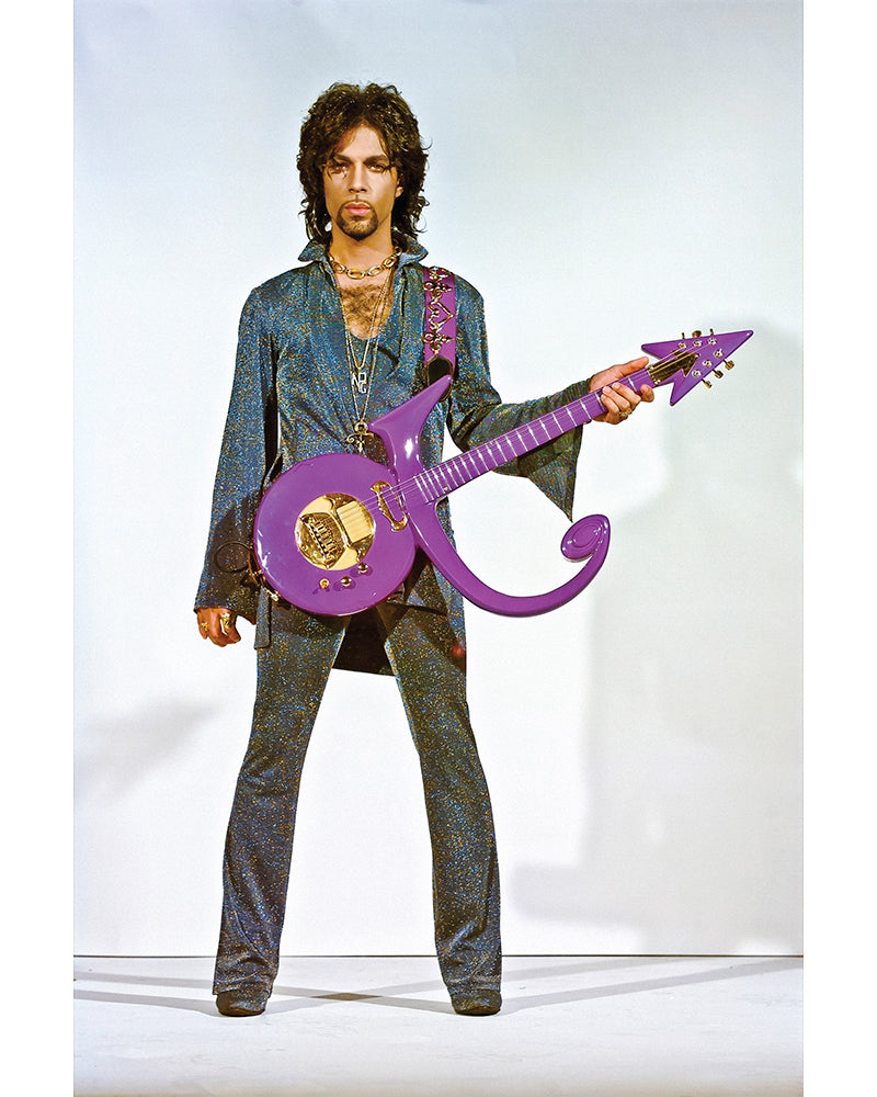 Prince with his signature guitar — Limited Edition Print - Steve Parke