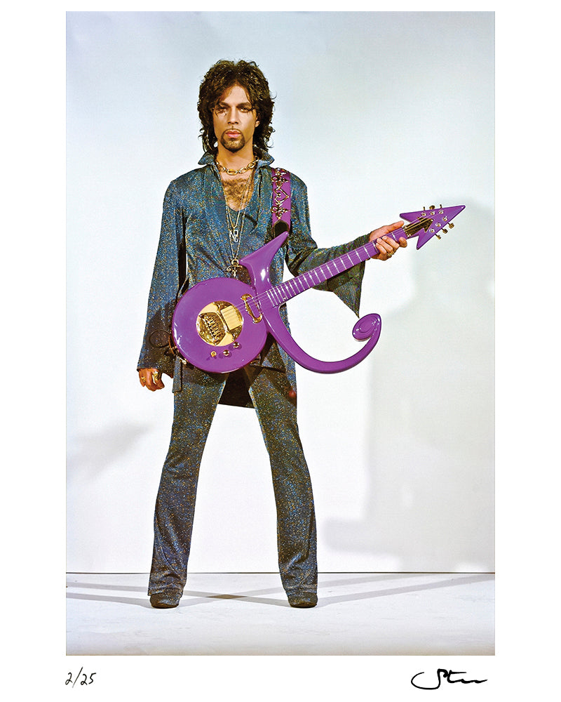 Prince with his signature guitar by Steve Parke – Limited Edition Print.