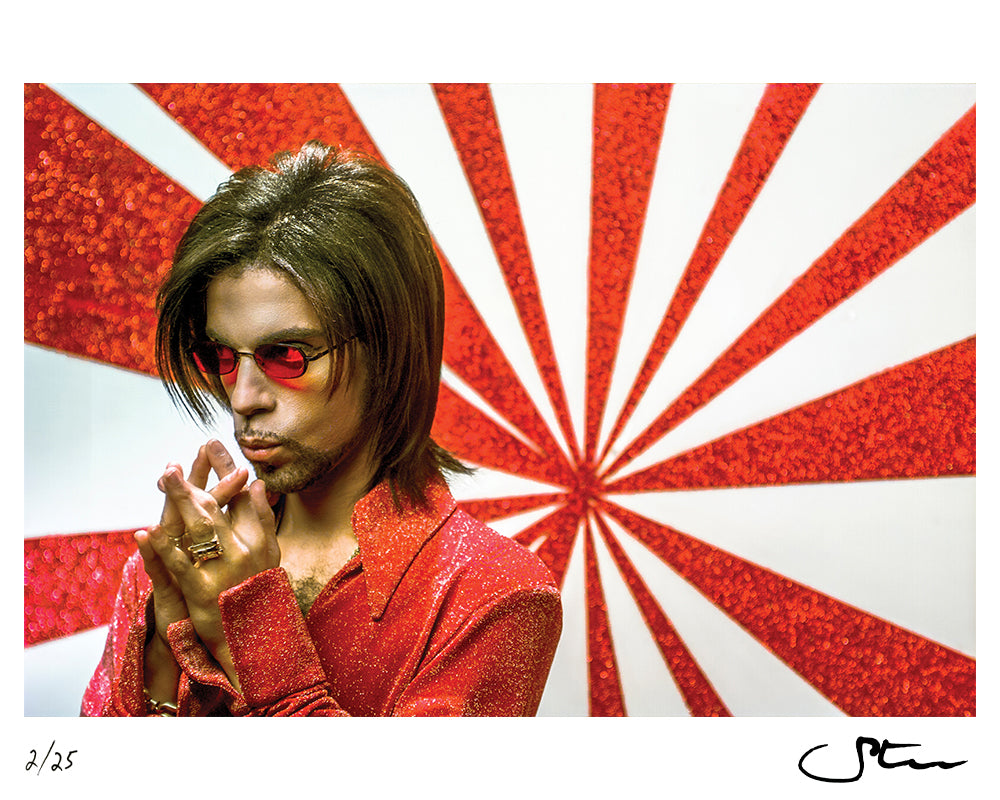 Prince on set of the Greatest Romance Ever Sold video shoot, 1999 by Steve Parke – Limited Edition Print.