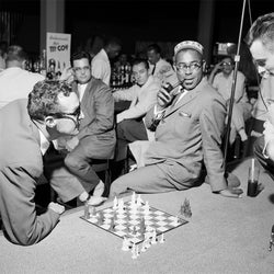 Gene Lees and Dizzy Gillespie play chess — Limited Edition Print - Ted Williams