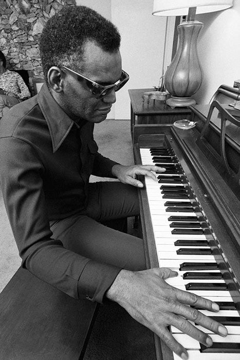 Ray Charles playing the piano at home — Limited Edition Print - Ted Williams