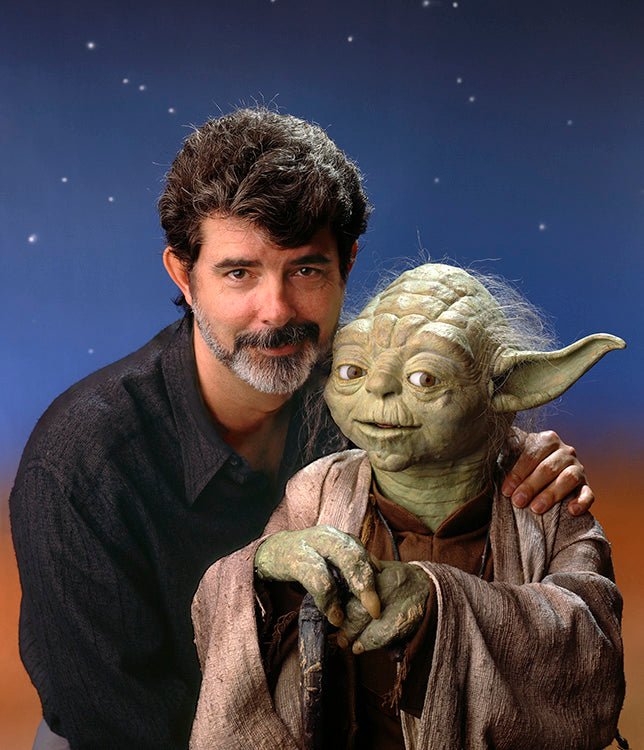 George Lucas & Yoda at Skywalker Ranch, 1989 — Limited Edition Print