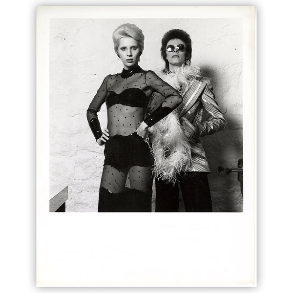 David and Angie Bowie Portrait, 1974 — Vintage Print - Terry O'Neill