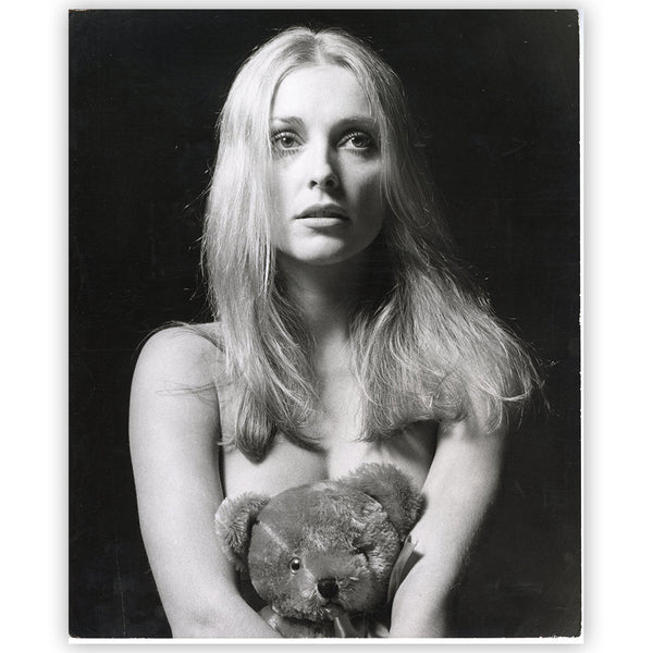 Sharon Tate with teddy bear, 1968 — Vintage Print - Terry O'Neill